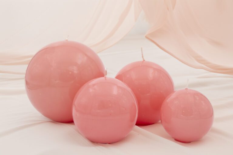 נר עגול ורוד